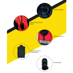 Campera Térmica Impermeable Con Chaleco Desmontable